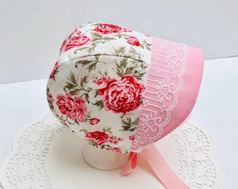 Gorro de algodón floral para bebé, ala reversible, sombrero para el sol de verano