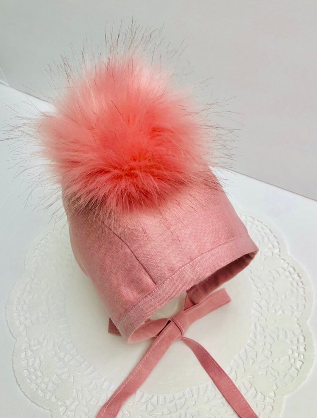 Pink Linen Baby Handmade Baby . 612 Months. Etsy