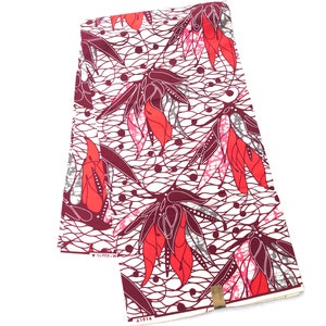 Orange, Rust ‘n’ White African Wax Print, Ankara, African Textiles, cotton print, Kitenge , SKU # AWP1062 /Price Per Yard
