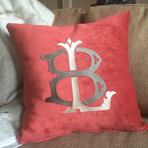 Custom monogrammed throw pillow.Personalized throw pillow.Custom bed home decor