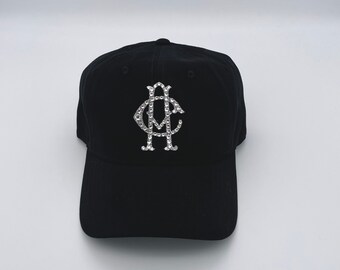Monogrammed Baseball Cap – Swarovski Crystal Initial Hat, Gift for Her