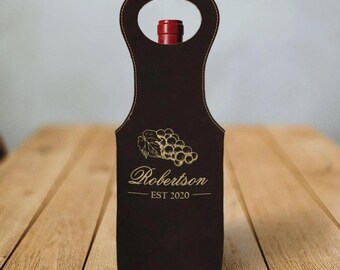 Personalized wine carry tote or satchel
