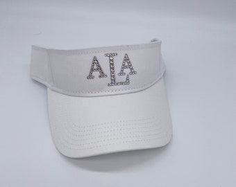 Monogrammed tennis visor.Custom visor.Personalized visor.Moisture wicking visor.Golf visor.Elegant sun hat.Washable sports visor