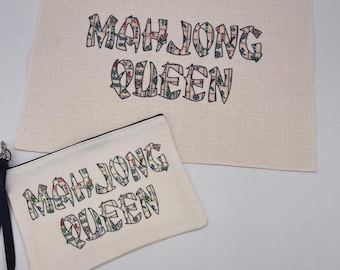 Personalized Mahjong placemat for lunch games, birthdays and breakfast in bed