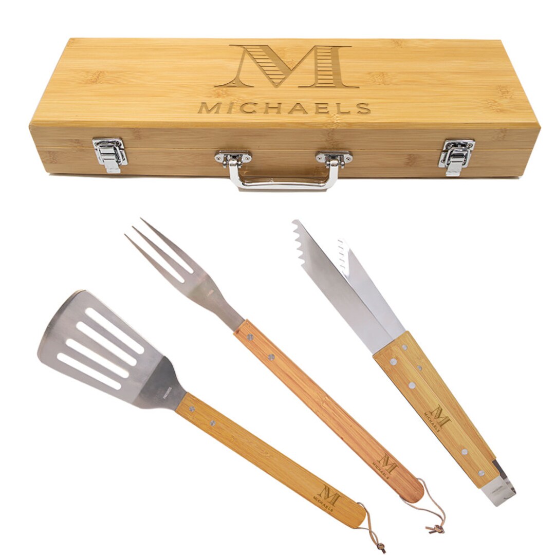 Monogrammed Grill Setgrill Tools.gift for Dadgroomsmen's Etsy