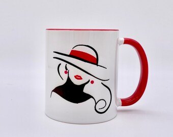 Mahjongg Diva mug, Mahjongg tabletop, Mahjongg prize, Unique Mahjongg gift, Elegant Mahjongg gift