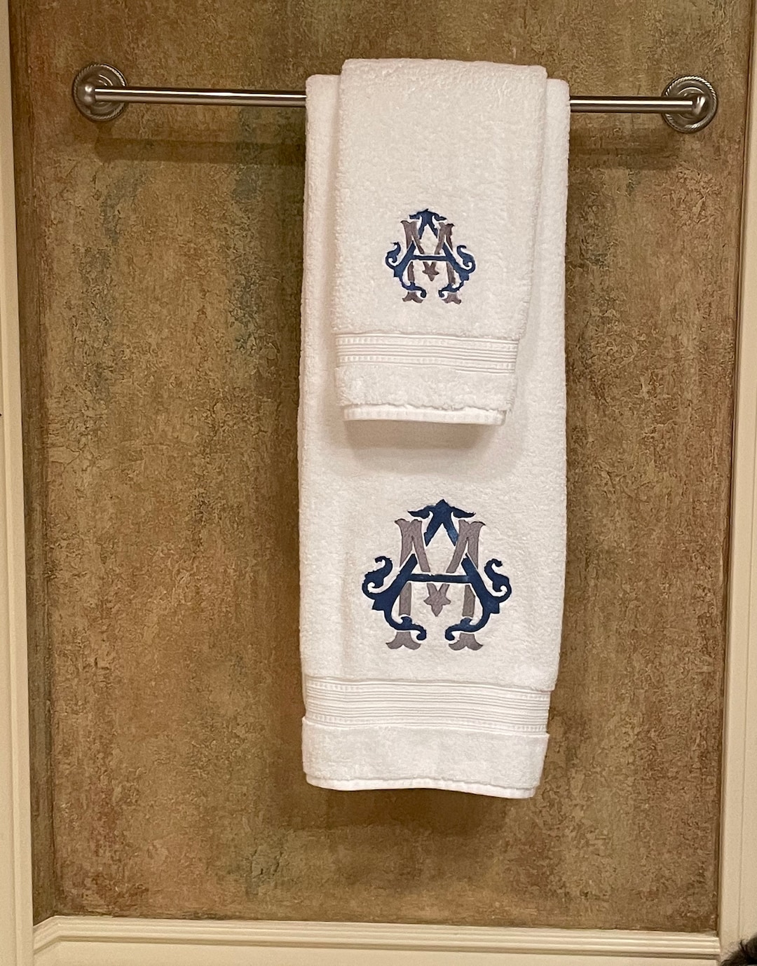 Monogramming on Towels.custom Embellishments.embroidery on Etsy