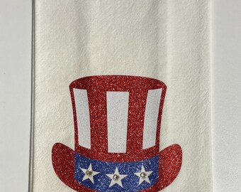 Guest towel.Patriotic  decor.Custom linens.4th July decor