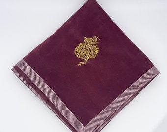 Monogrammed luxury Mahjongg table covers