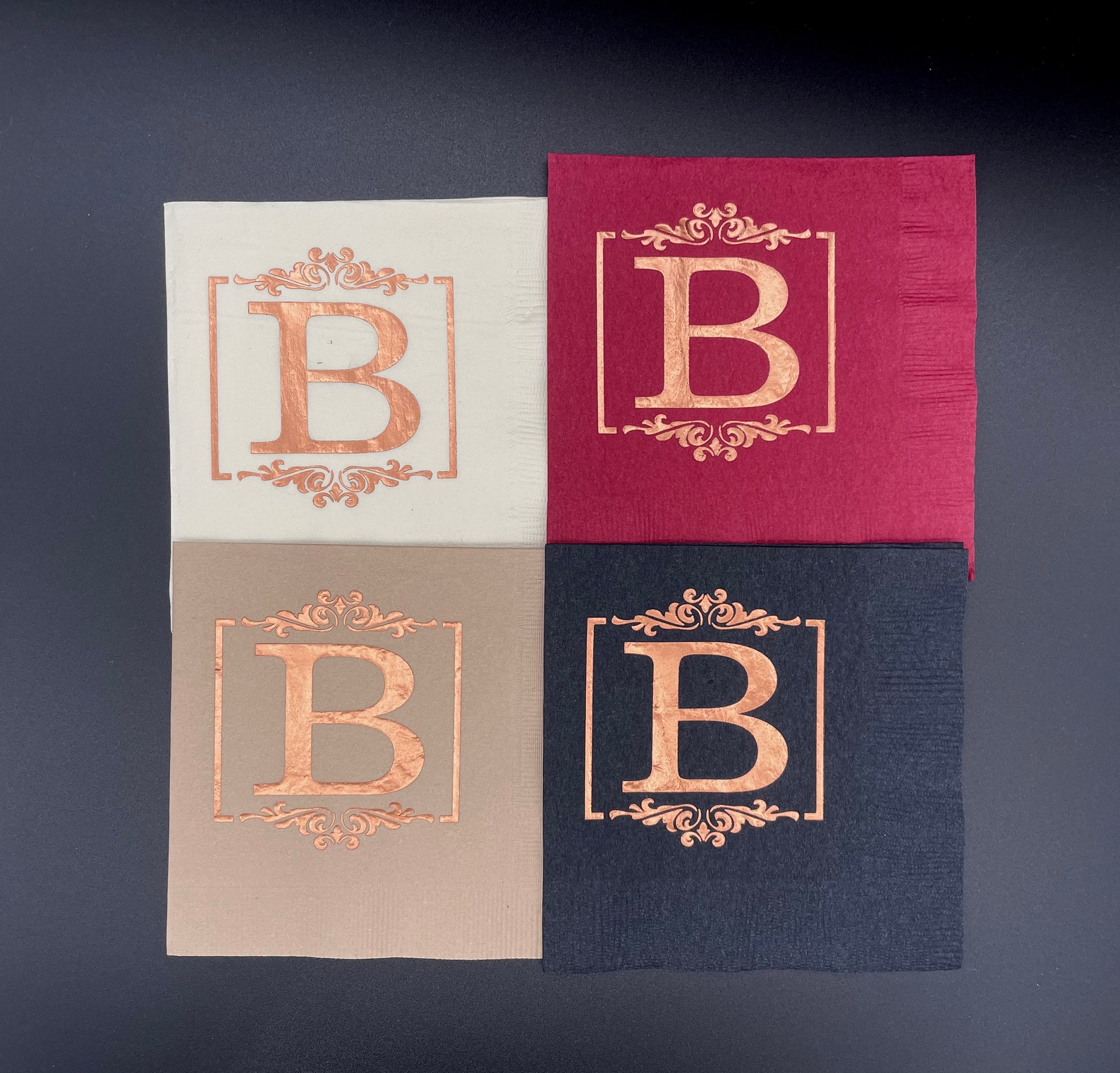 Personalized Disposable Napkins. 3ply Cotton Beverage Dinner Etsy Canada