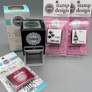 Three Designing Women stampers. Custom stamper.Self-inking stamper.Photo stamper.