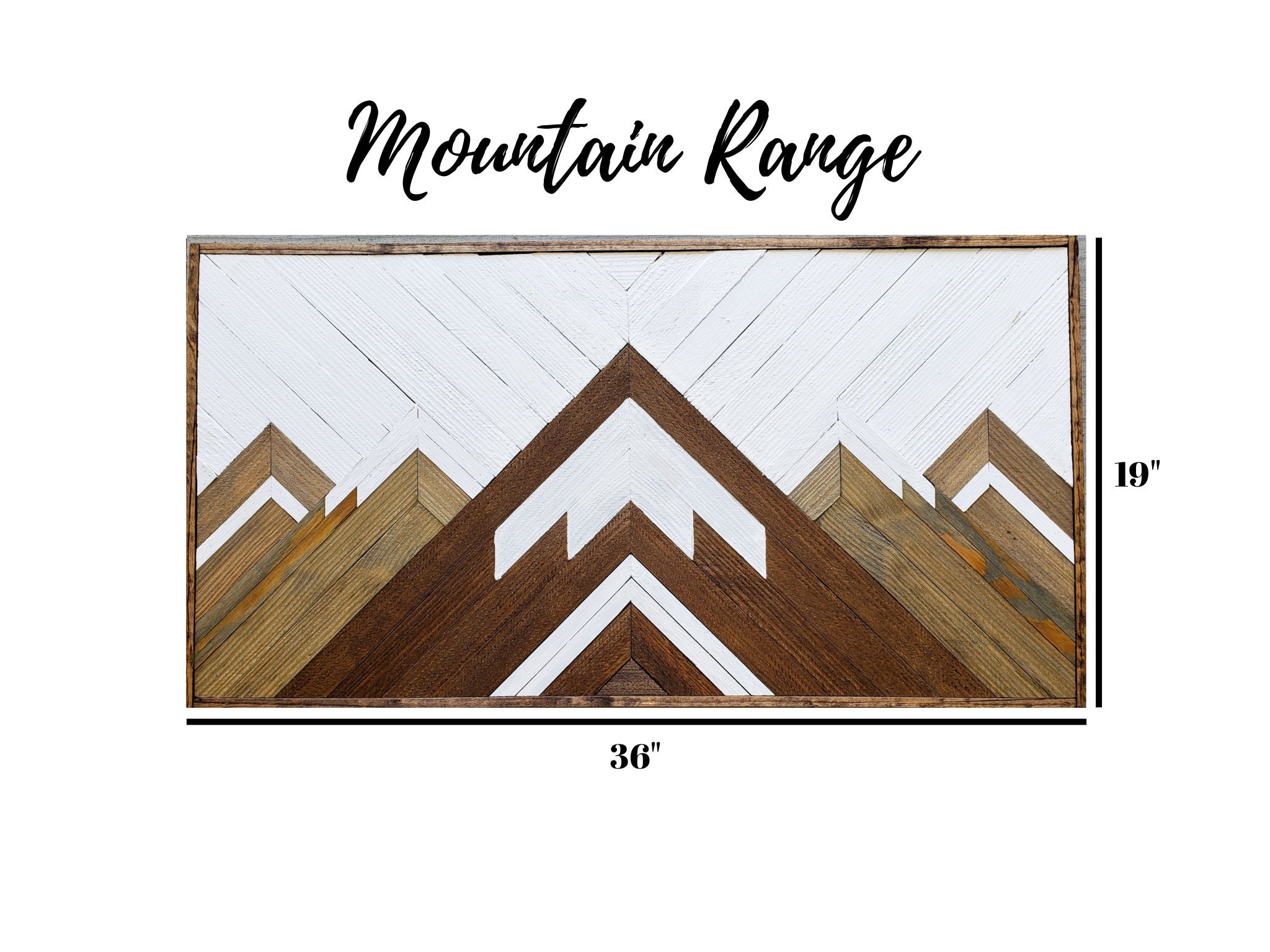 Mountain Range Reclaimed Wood Art Geometric Wood Art Etsy