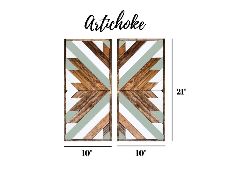 Alcachofa Salvia Arte de pared de madera arte geométrico | Etsy