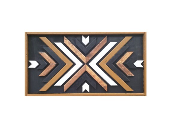 MUSE | Wood Mosaic | Reclaimed Wood Art | Geometric Wood Art | Wood Art | Boho Decor | Modern Farmhouse Decor | Living Room Wall Art