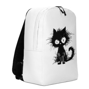 Minimalistischer Rucksack, süßes Katzendesign