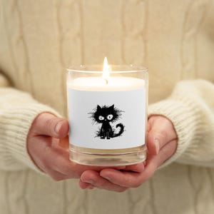 Glass jar soy wax candle