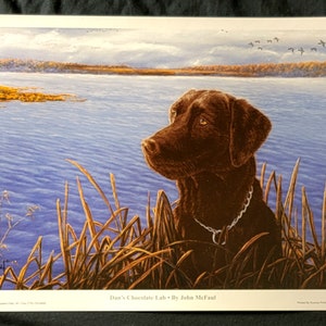 Chocolate Labrador Gifts, Labrador Art Poster Prints, Labrador Dog,  Dog Portrait Painting, Lab Dog Wall Decor, Duck Hunting, Sporting Art
