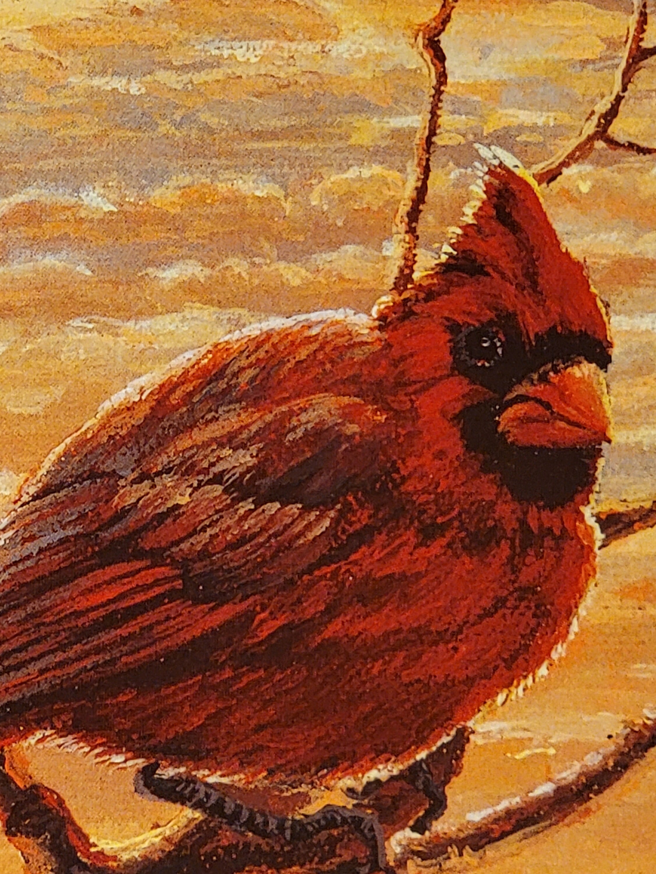 Red Cardinal, Bird Art, Songbird Art, Wildlife Art, Affordable Art ...