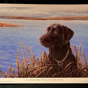Black Labrador Gifts, Labrador Art Poster Prints, Labrador Dog,  Dog Portrait Painting, Lab Dog Wall Decor, Duck Hunting, Sporting Art