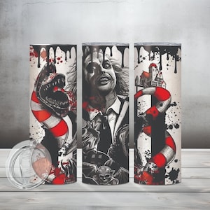 Beetle juice black and white Tumbler