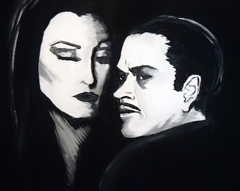 Gomez och Morticia-tryck