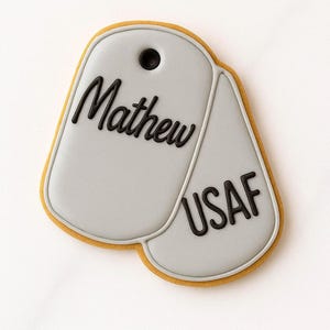 MILITARY DOG TAGS Cookie Cutter / Fondant Cutter