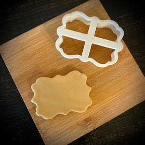 RECTANGLE PLAQUE Cookie Cutter, Fondant Cutter