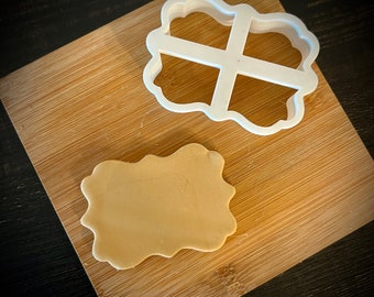 RECTANGLE PLAQUE Cookie Cutter, Fondant Cutter