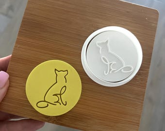 DOG Cookie Stamp with Cutter, Fondant Cutter, Clay Cutter