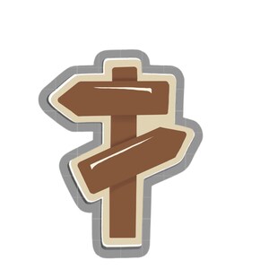 CROSSROADS SIGN Cookie Cutter / Fondant Cutter