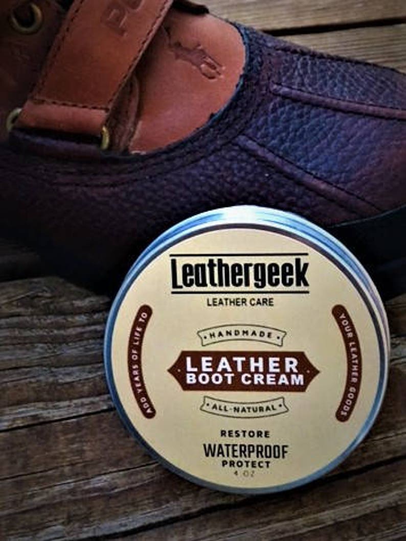 LeatherGeek™ Neutral Leather Boot Cream Genuine Leather Restorers and Waterproof Leather Care for Shoes, Boots, and More Made in USA image 1