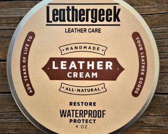 LeatherGeek™ Leather Cream Conditioner | Restores, Waterproofs and Protects | Leather Care for Purses, Jackets, Shoes, Boots Made in USA