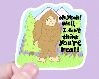 Bigfoot cute sasquatch funny vinyl sticker - Mythical creatures sticker