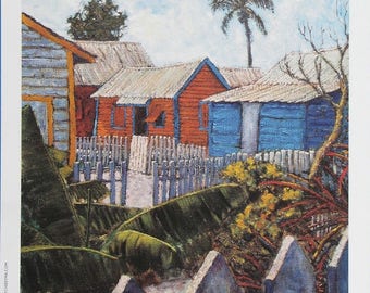 Tin Roofs and Clapboard -  Bahamian art print by Ritchie Eyma