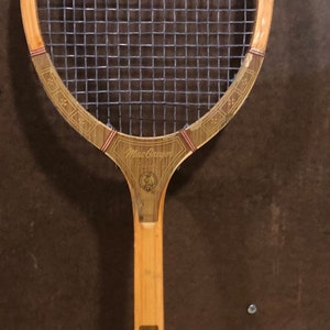 Vintage MacGregor Gold Medallion Wood Tennis Racket