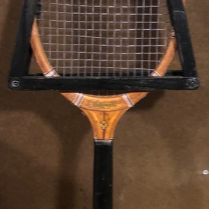 Vintage Macgregor Wood Tennis Racket - Black & Black Wood Press - Etsy