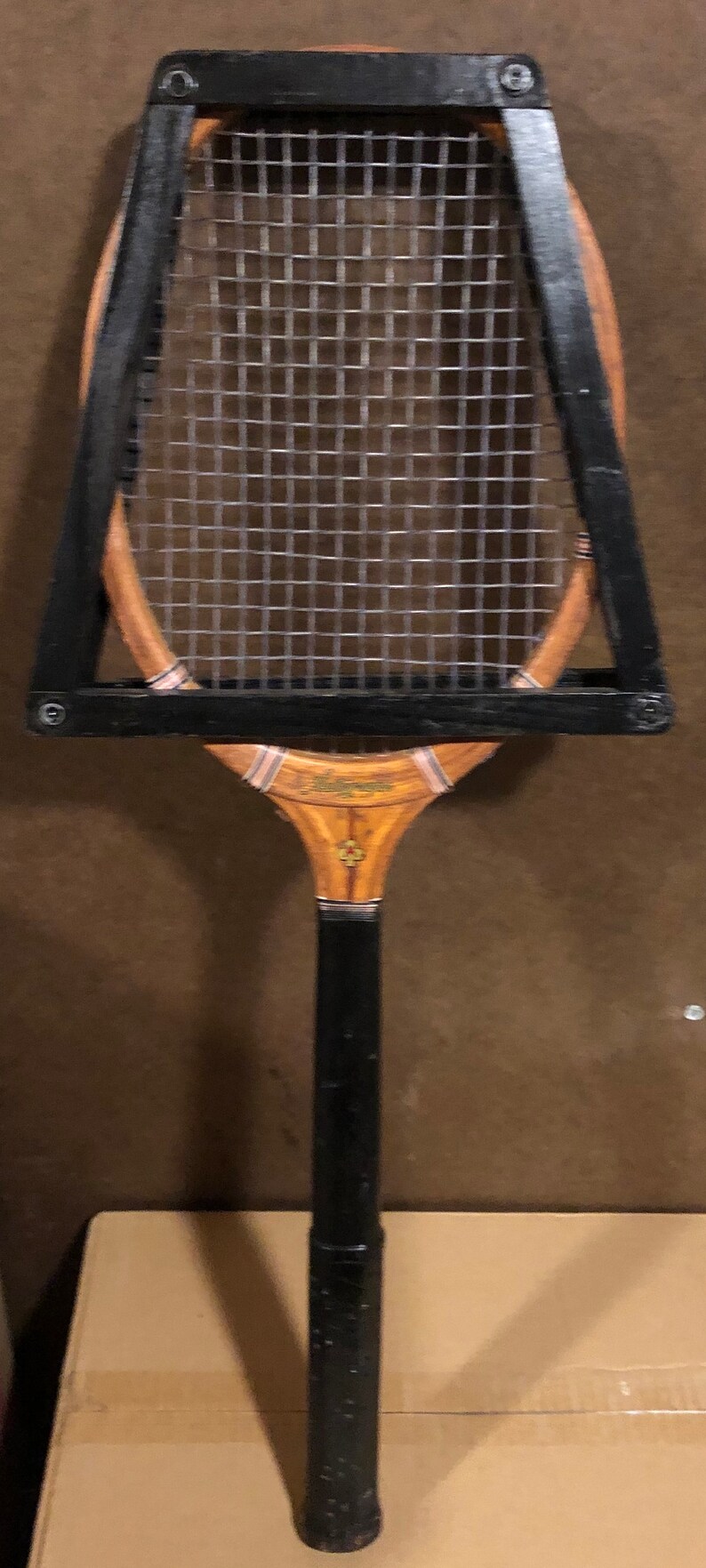 Vintage Macgregor Wood Tennis Racket - Black & Black Wood Press - Etsy