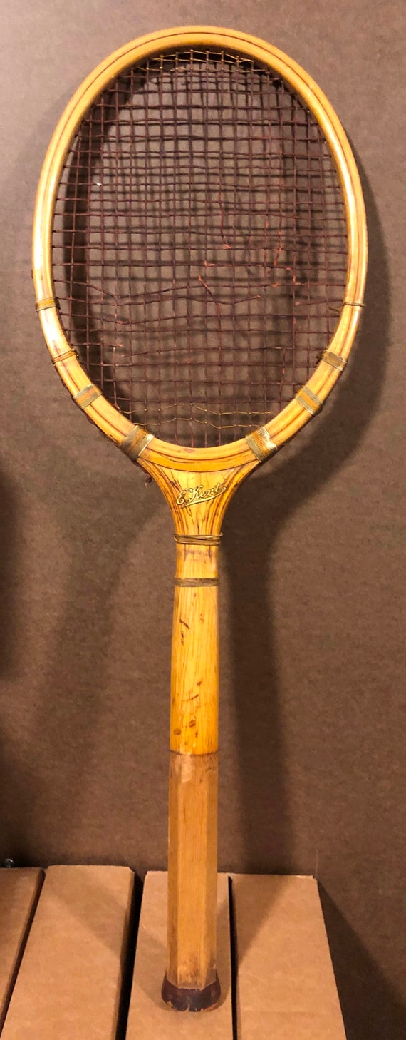Vintage E. Kent Wood Tennis Racket Model the New Californian Etsy