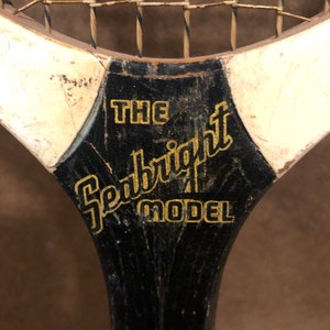 Vintage Wilson Seabright Model Wood Tennis Racket  - The Famous Prep School Boy Tennis  Racket - Circa 1940&#39;s