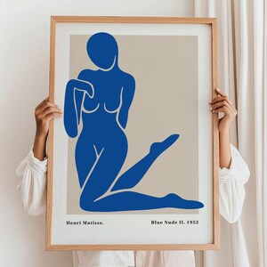 Henri Matisse Blue Minimalist Print, Matisse Poster Print, Henri Matisse Wall Art, Minimalist Home Decoration, Abstract Art Poster
