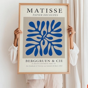 Matisse Art Poster, Matisse Home Art, Blue Wall Decor, Blue Art Poster For Home, Matisse Wall Art Print, Home Decor