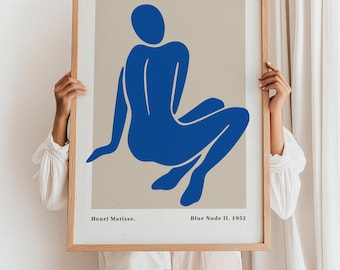 Henri Matisse Blue Art Print , Matisse Blue Poster, Henri Matisse Wall Art, Matisse Minimalist Poster, Abstract Art Wall Decor