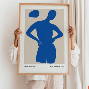 Henri Matisse Blue Art Print, Matisse Wall Poster, Minimalist Home Decor, Abstract Art Gift, Blue Wall Art Poster