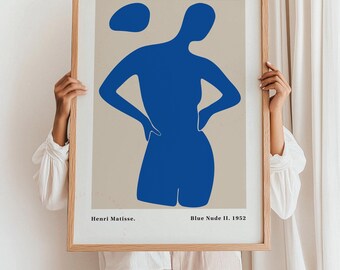 Henri Matisse Blue Art Print, Matisse Wall Poster, Minimalist Home Decor, Abstract Art Gift, Blue Wall Art Poster