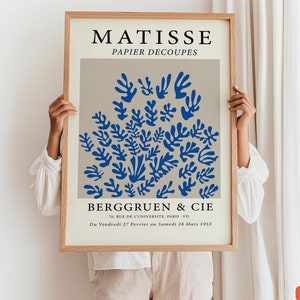 Matisse Blue Wall Art Print, Minimalist Matisse Art Poster, Matisse Print, Blue Wall Art, Minimalist Home Decor