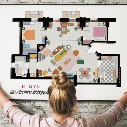 How I Met Your Mother Apartment Famous TV Show Floor Etsy