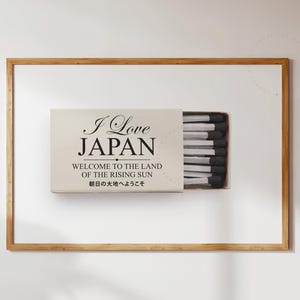 Welcome Japan Matchbox Wall art, Japan Matchbox Print, Matchbox Home Decor wall Art, Japan Wall Decor, Hotel Print, Japanese Art Gallery