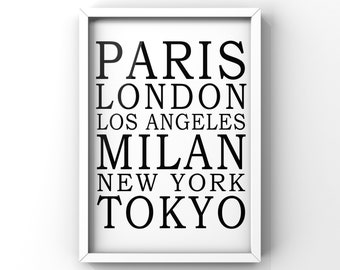 Paris London Tokyo Etsy