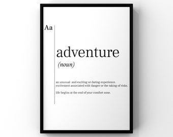Explore Adventure Inspiration Nursery Bedroom Boys Girls Wall Decor Poster Print