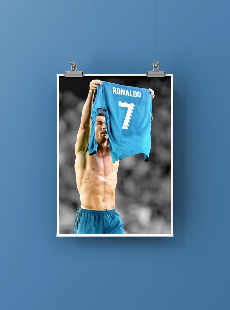 Cristiano Ronaldo Poster Real Madrid Print Home Decor DORM decor House Warming Gift Ronaldo wall art real madrid soccer